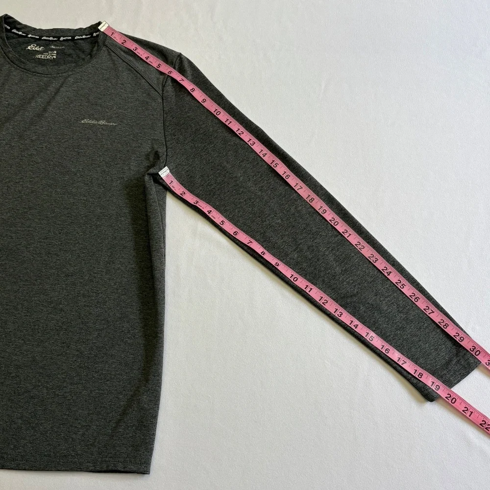 Eddie Bauer Men’s Long Sleeve Shirt, FreeDry, Gray, Medium - Picture 9 of 11